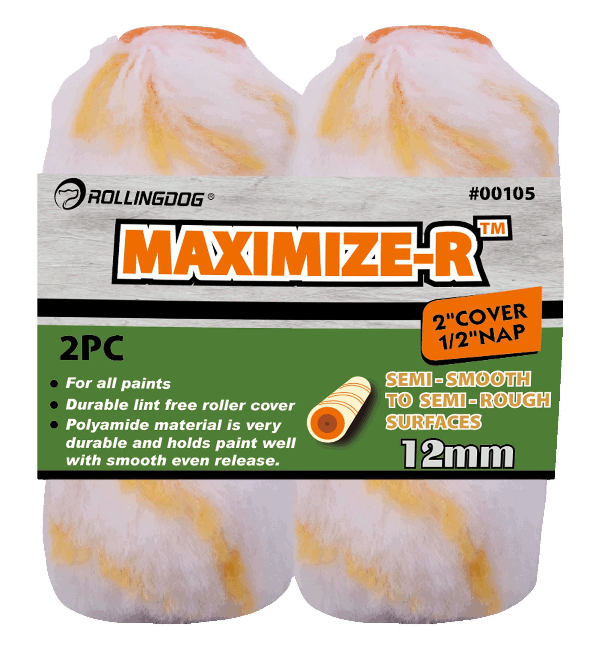 MAXIMIZE-RTM Mini Roller Cover (2 Pack)                                                                                                                                                                 