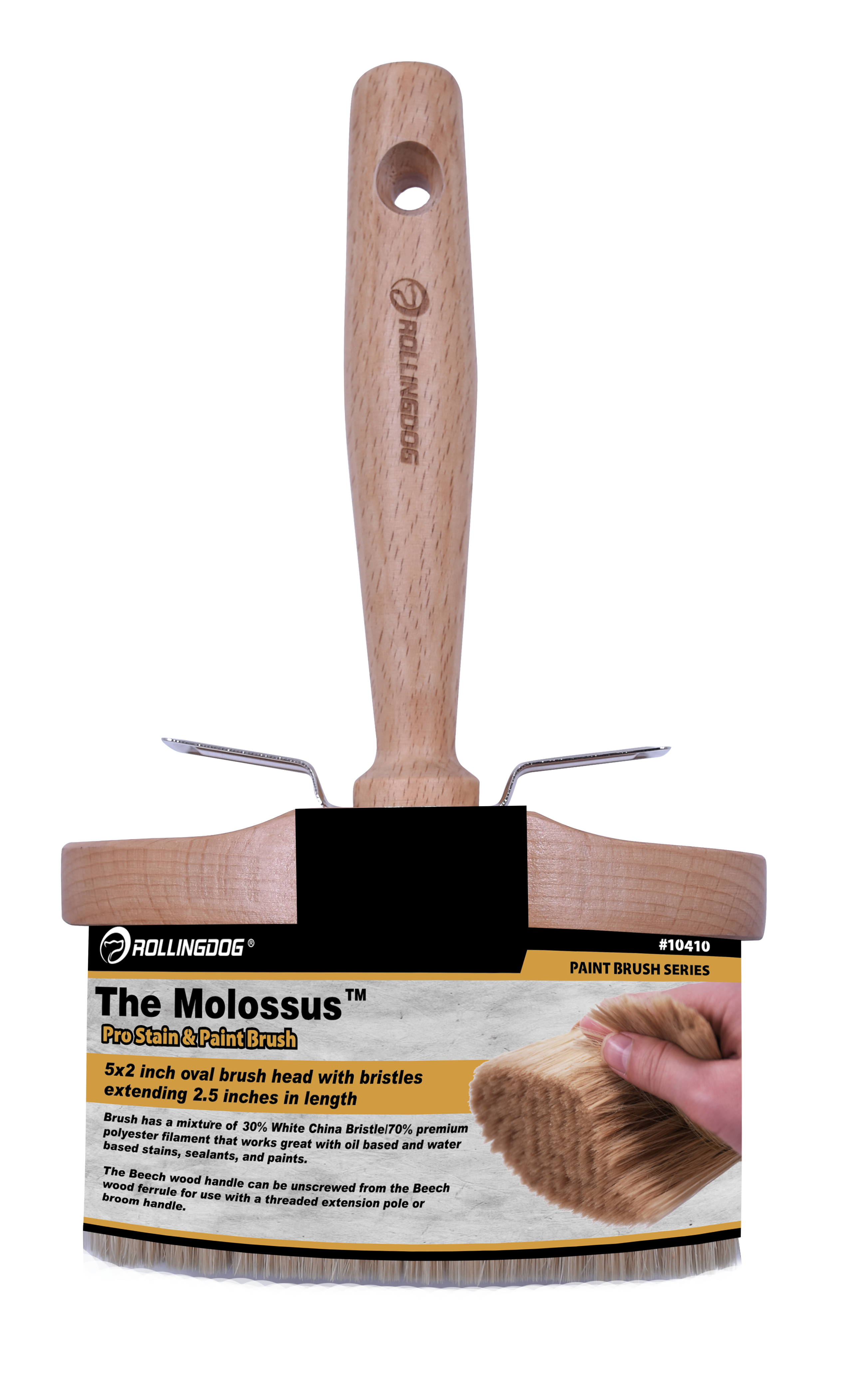 The MolossusTM Pro Stain & Paint Brush                                                                                                                                                                  