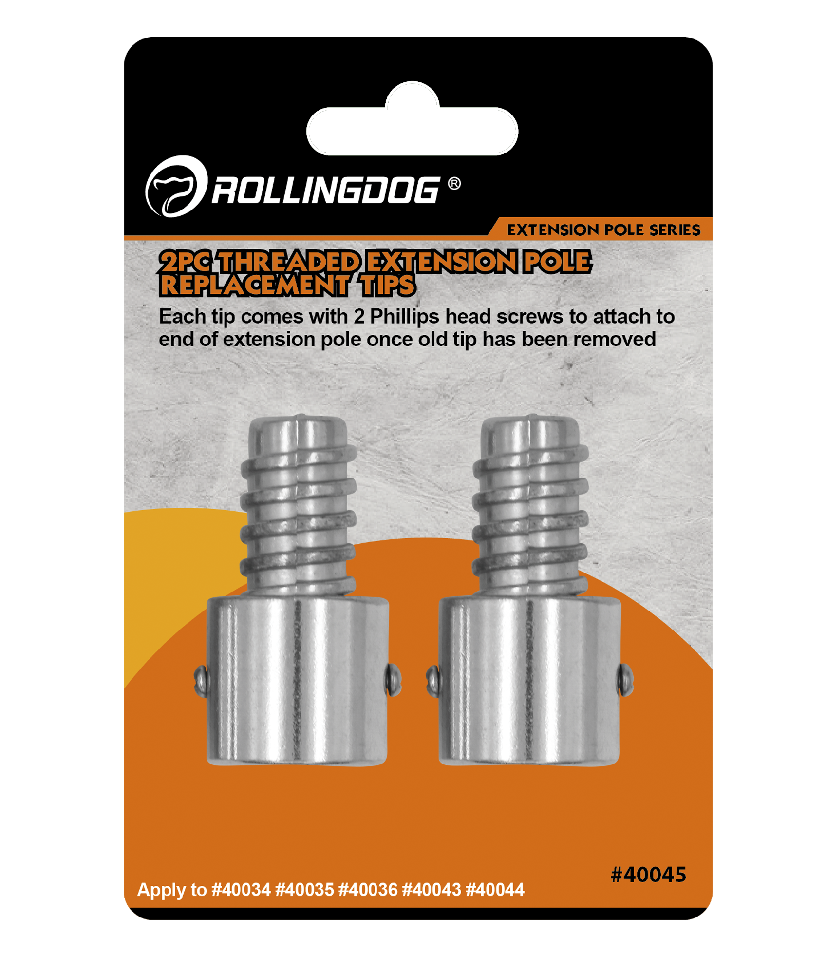 2PC Threaded Extension Pole Replacement Tips                                                                                                                                                            