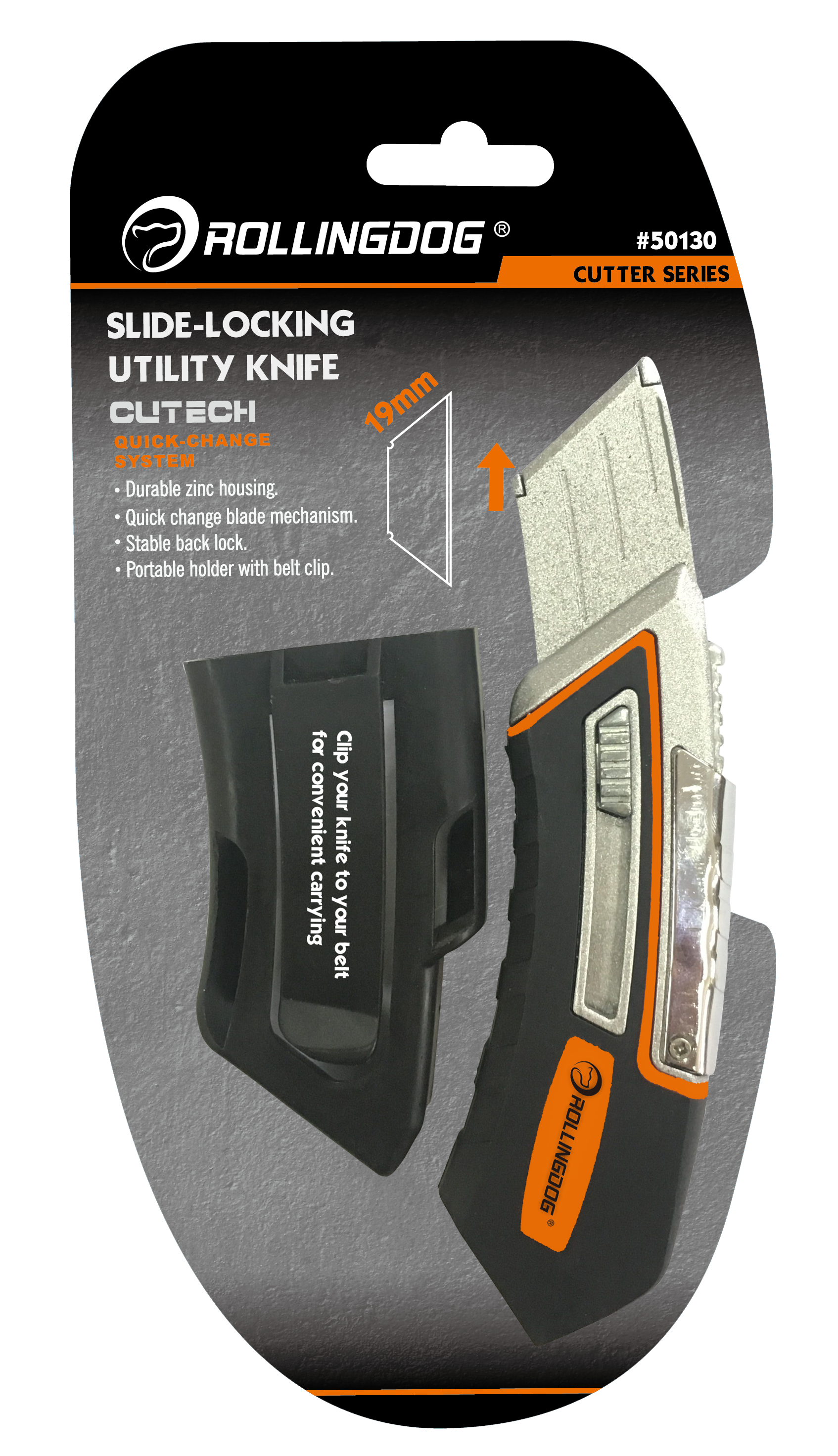 CutechTM Slide-Locking Safe Utility Knife(19mm)                                                                                                                                                         