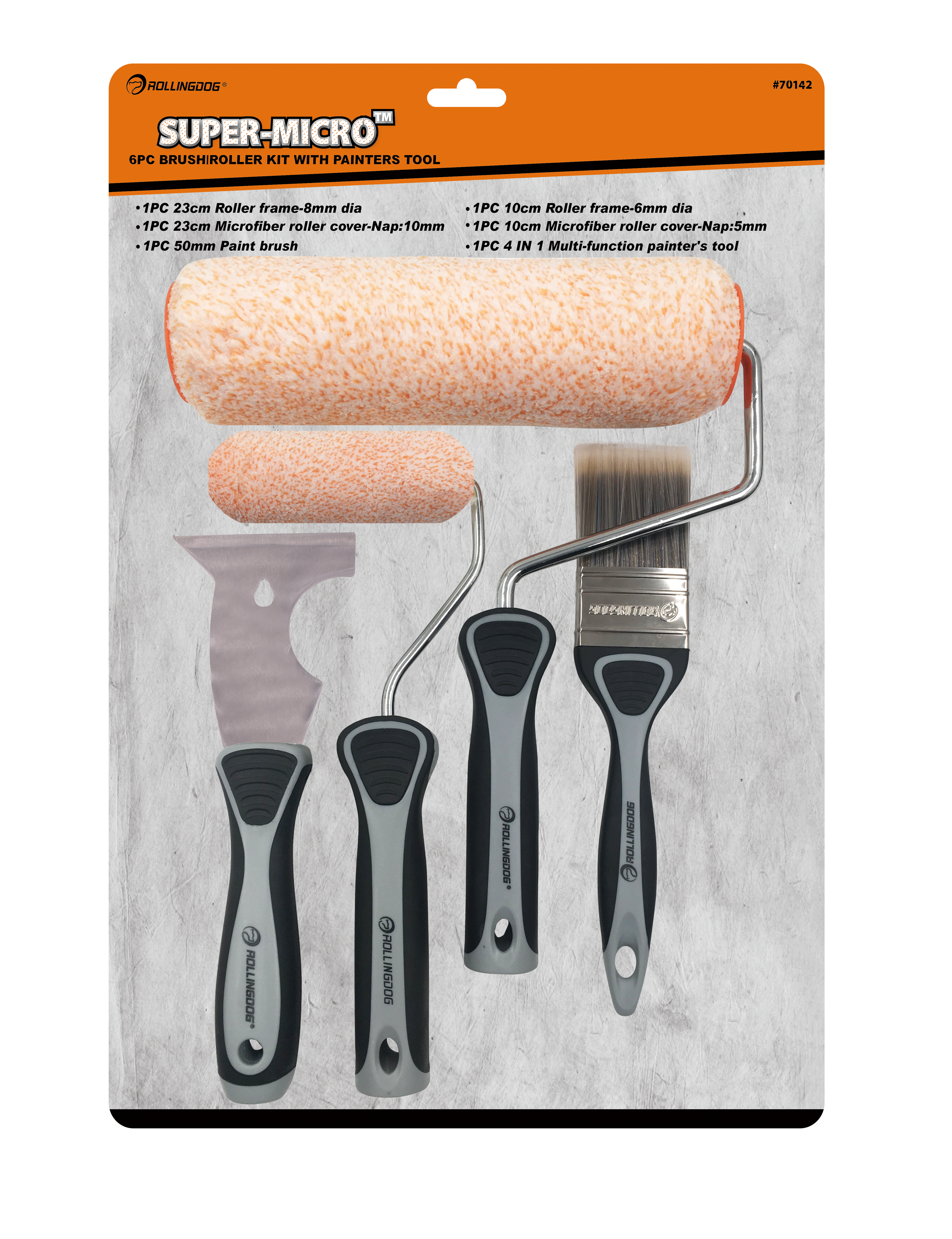 SUPER-MICROTM 6PC Brush/Roller Kit With Painters Tool                                                                                                                                                   