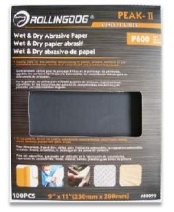 100-Pack Sandpaper Grit:600 Size: 9"x11" /230mmx280mm                                                                                                                                                   