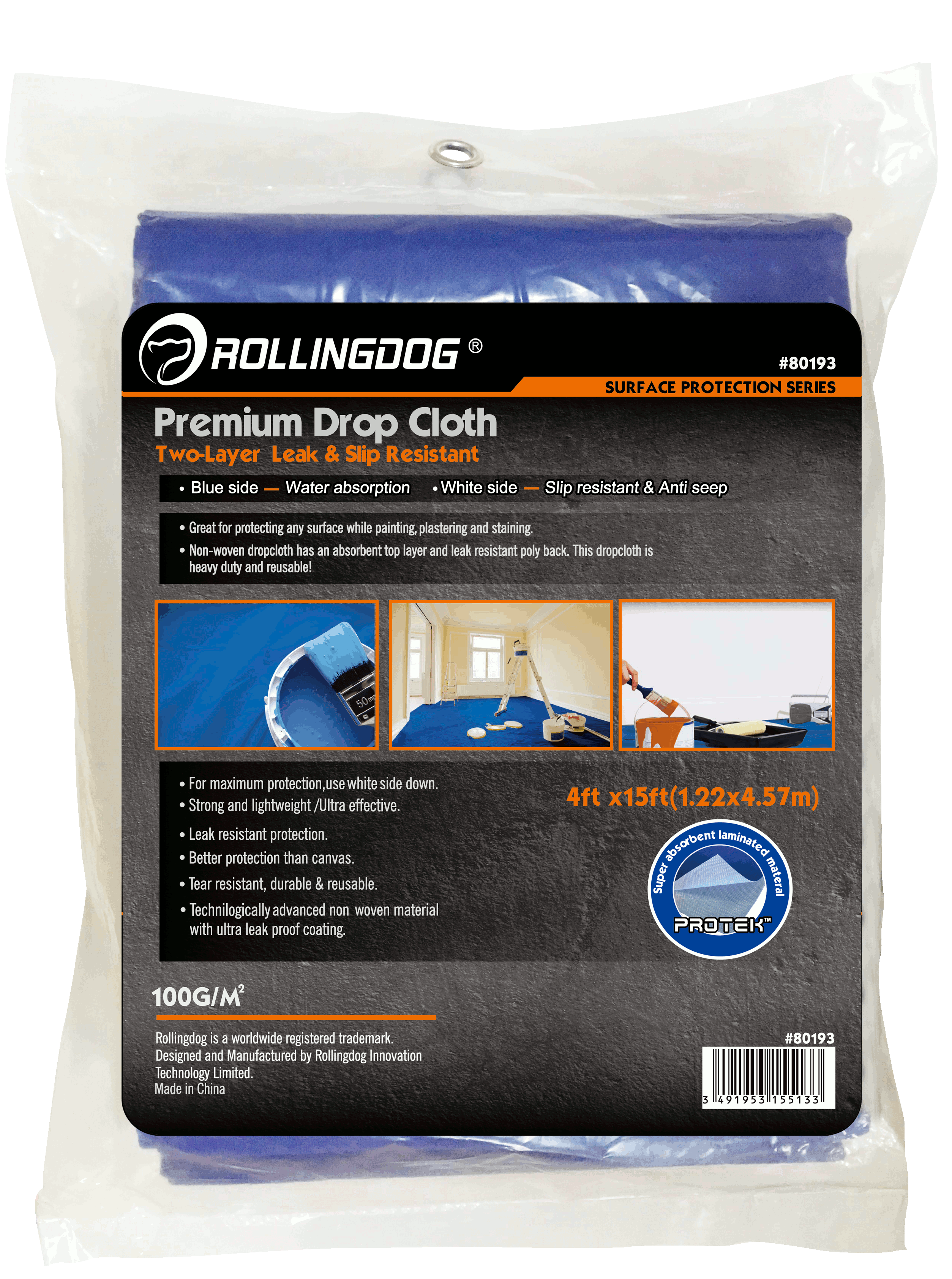 BLUE DEFENDER TM Premium Drop Cloth                                                                                                                                                                     