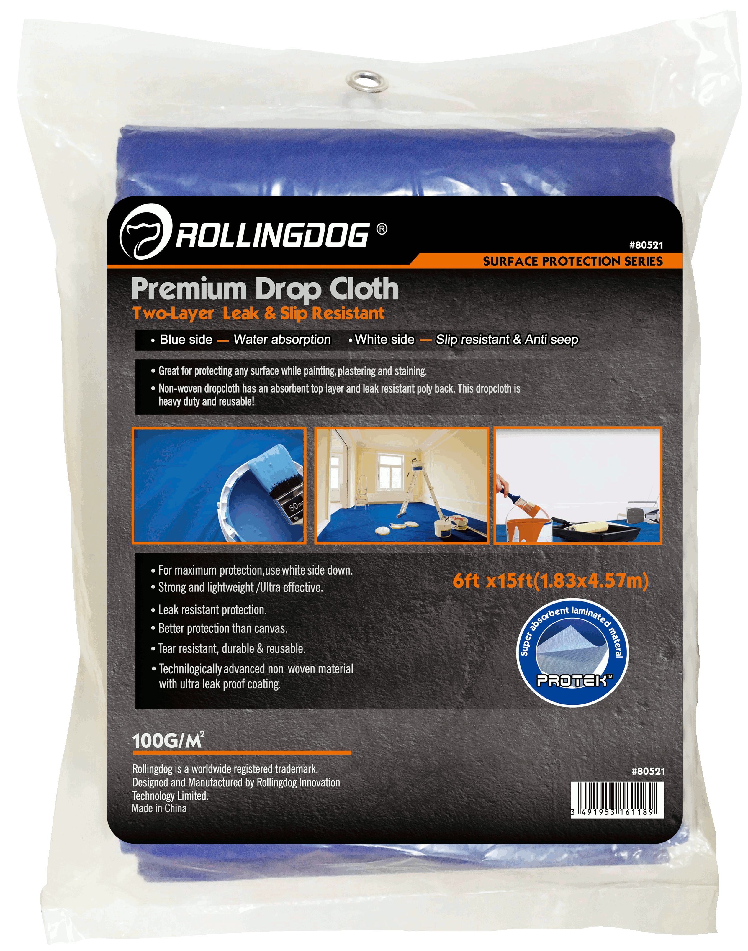 BLUE DEFENDER TM Premium Drop Cloth                                                                                                                                                                     