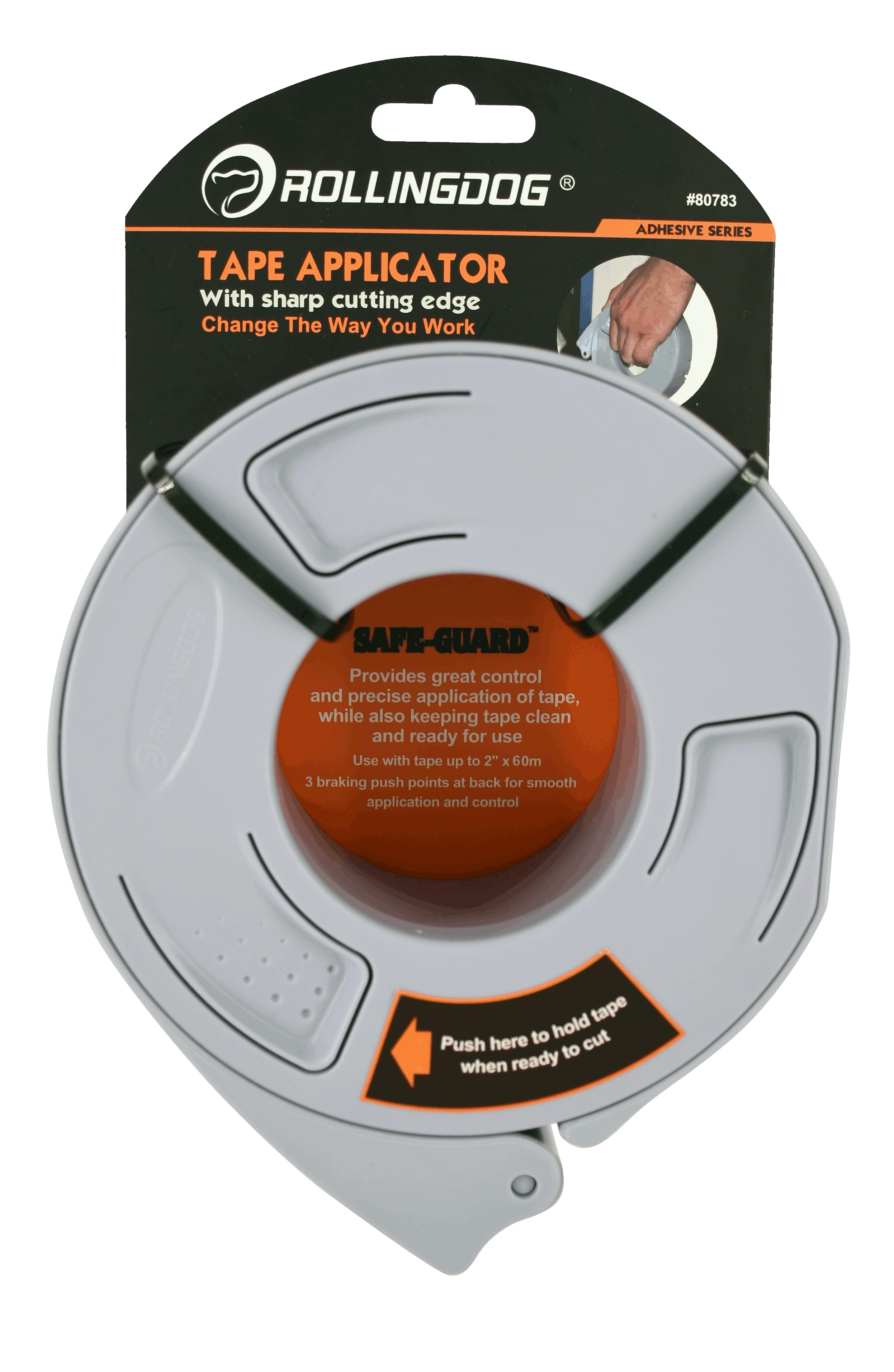 SAFE-GUARDTM Tape Applicator With sharp cutting edge                                                                                                                                                    