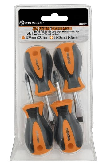 4PC Stubby Screwdriver Set                                                                                                                                                                              