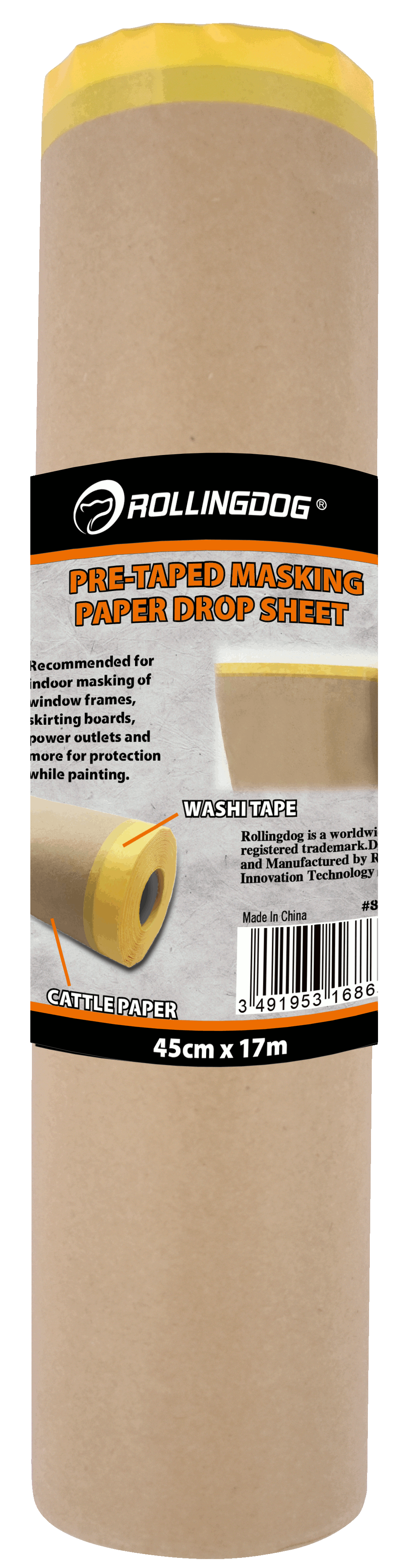 PRE-Taped Masking Paper Drop Sheet                                                                                                                                                                      